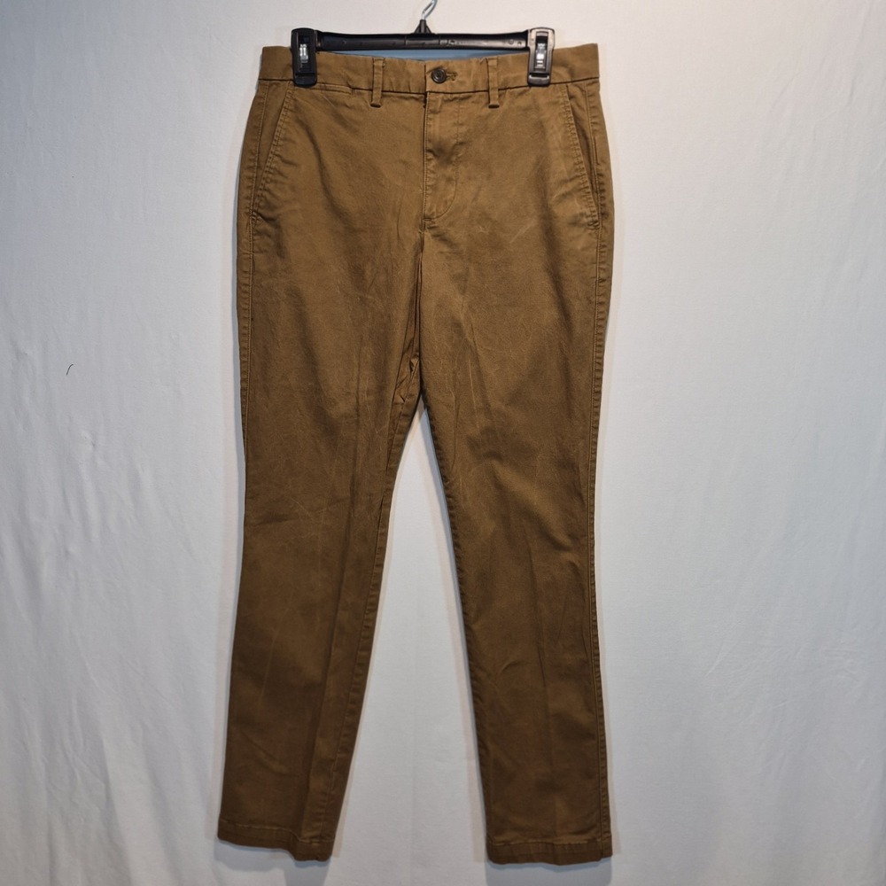Gap Slim Flat Front Khaki Pants Mens 30x30 Dark‎ Academia Preppy Smart Casual